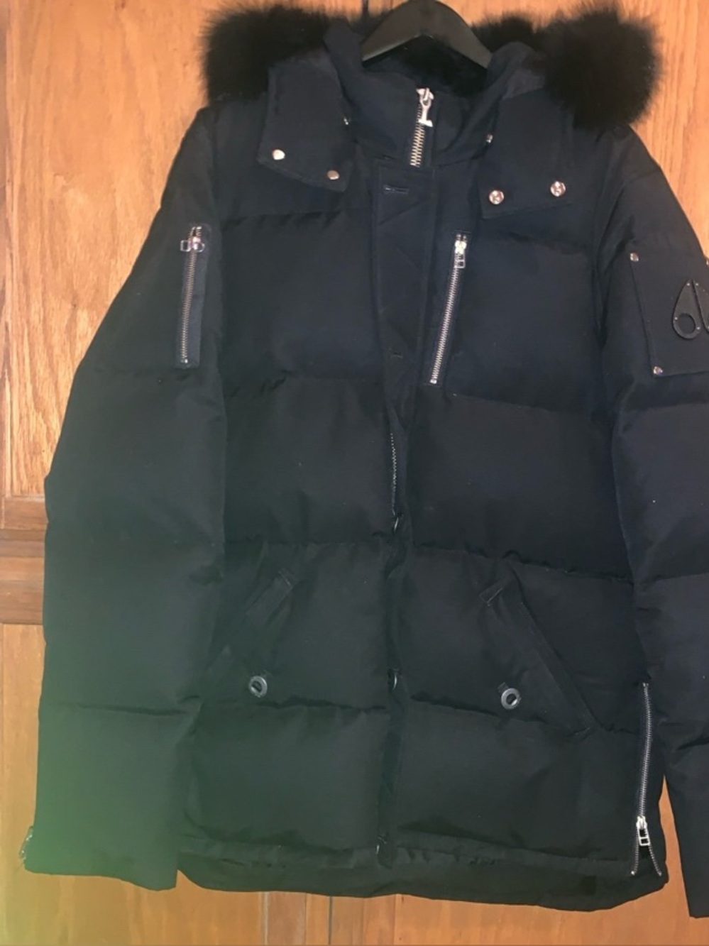 Moose Knuckles Puffer Parka Men's Black  Jacket w/Hood sz XXL